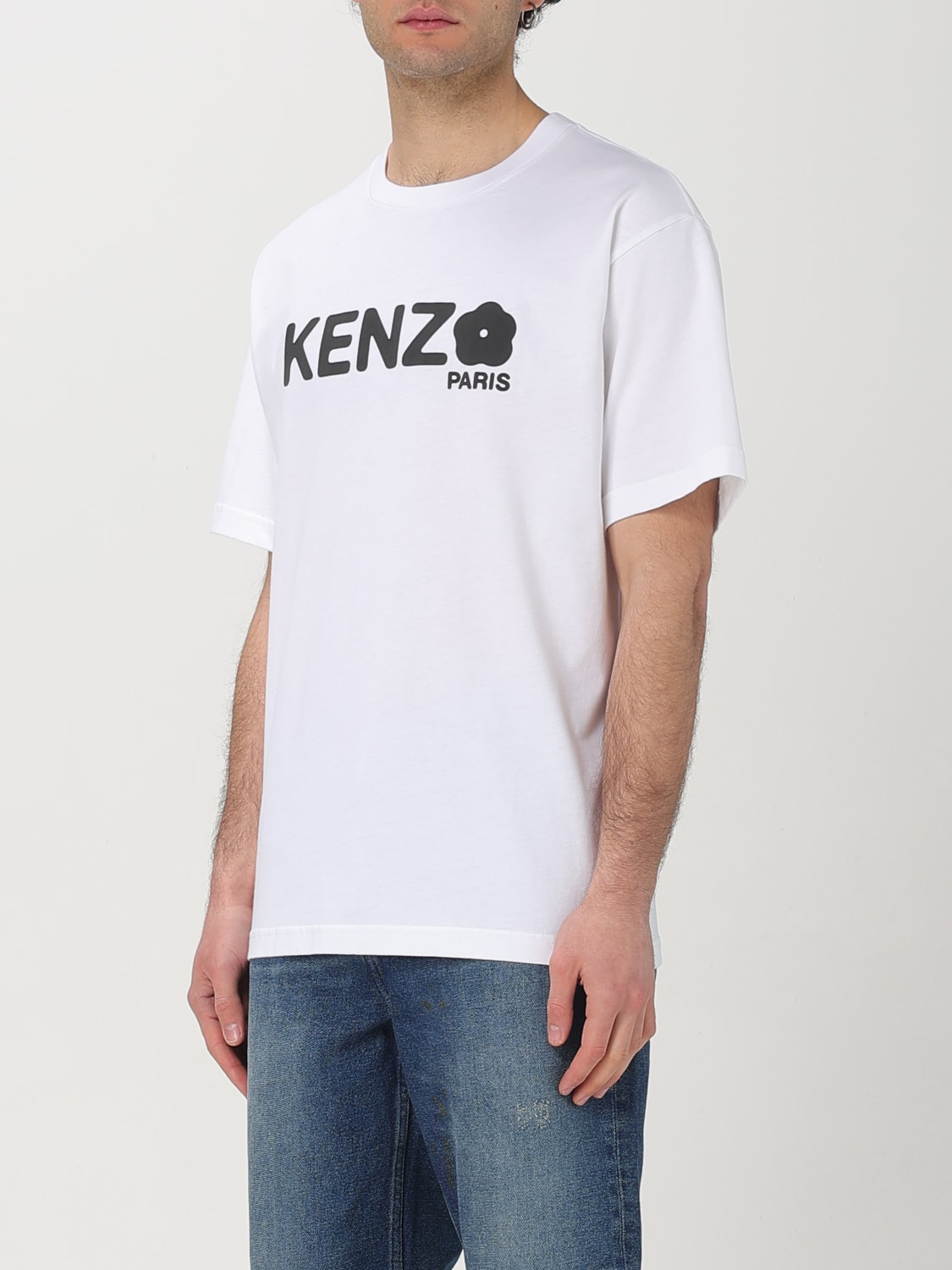 KENZO T-SHIRT: T-shirt Fiore Kenzo Paris in cotone, Bianco - Img 3