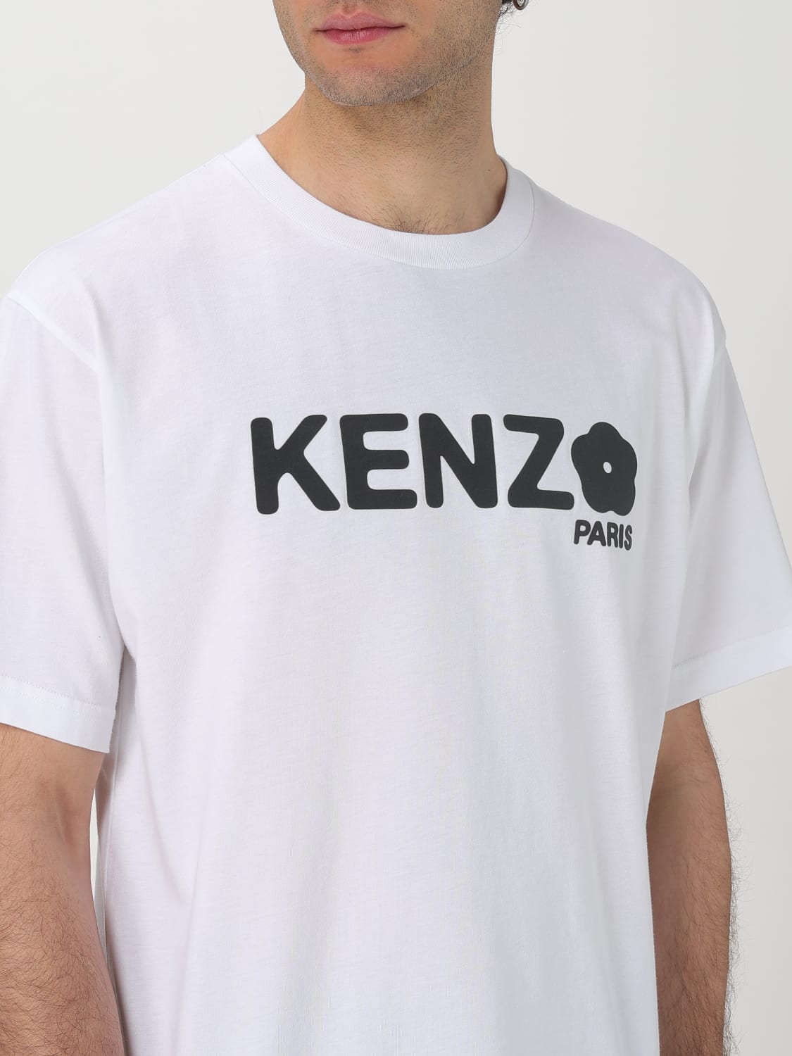 KENZO T-SHIRT: T-shirt Fiore Kenzo Paris in cotone, Bianco - Img 4