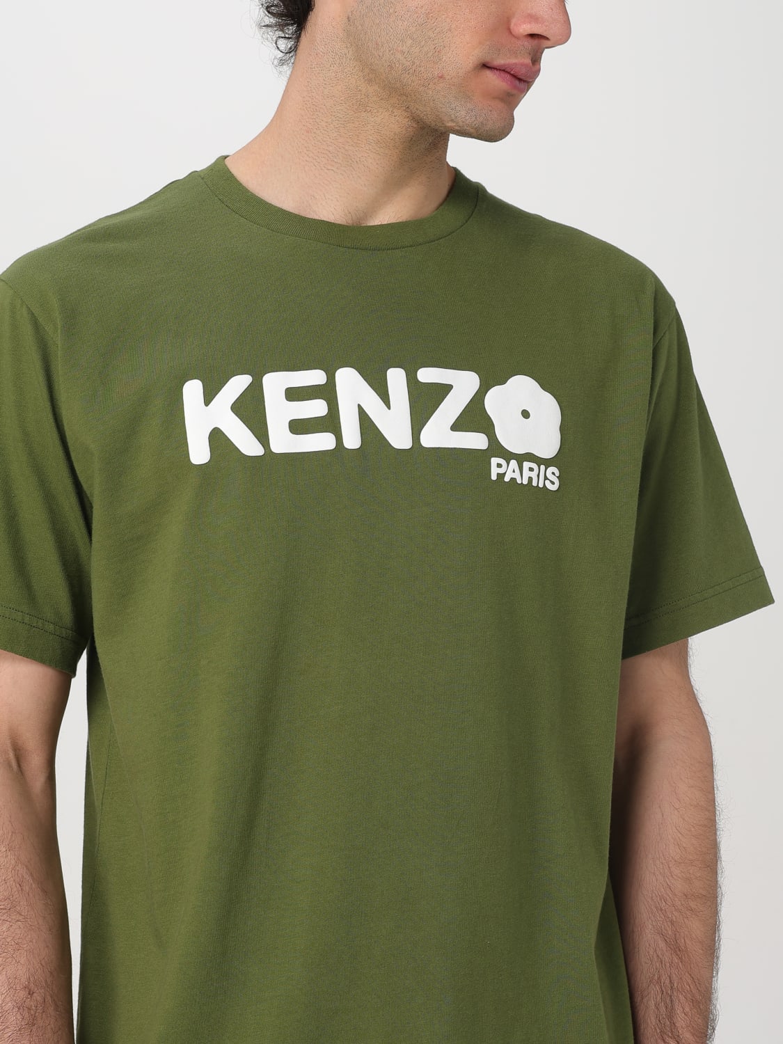 Tシャツ・カットソー KENZO Men T-shirt Kaki FF55TS4894SG 50 KENZO: T-shirt men - Kaki | Kenzo t-shirt FF55TS4914SG