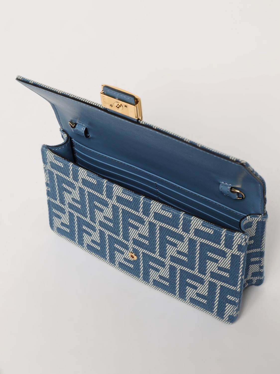 ショルダーバッグ・ポシェット FENDI Woman Shoulder bag Gnawed Blue 8M0498 AUNJ F1SKL FENDI: Shoulder bag woman - Gnawed Blue | Fendi shoulder bag