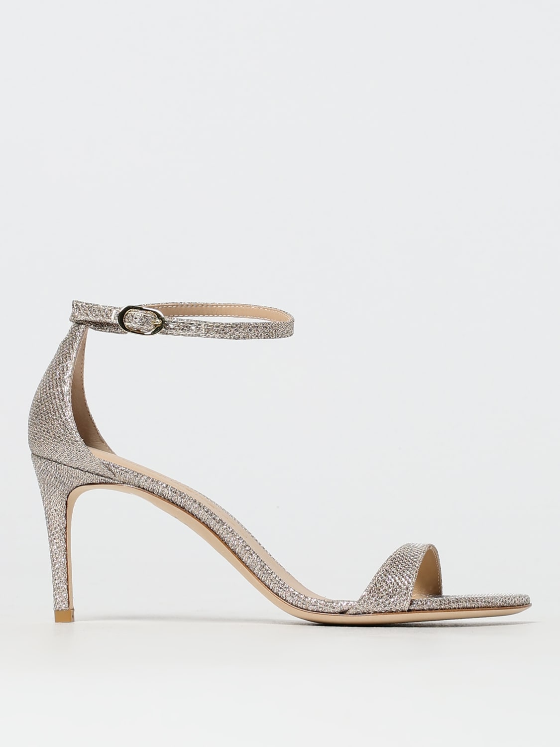 STUART WEITZMAN HEELED SANDAL: Shoes woman Stuart Weitzman, Champagne - Img 1