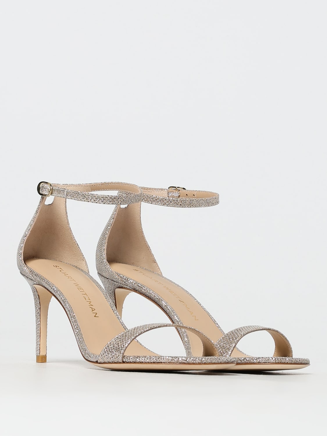 STUART WEITZMAN HEELED SANDAL: Shoes woman Stuart Weitzman, Champagne - Img 2