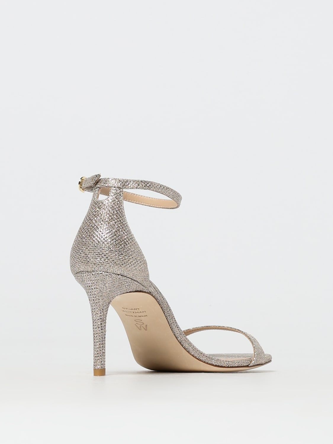 STUART WEITZMAN HEELED SANDAL: Shoes woman Stuart Weitzman, Champagne - Img 3