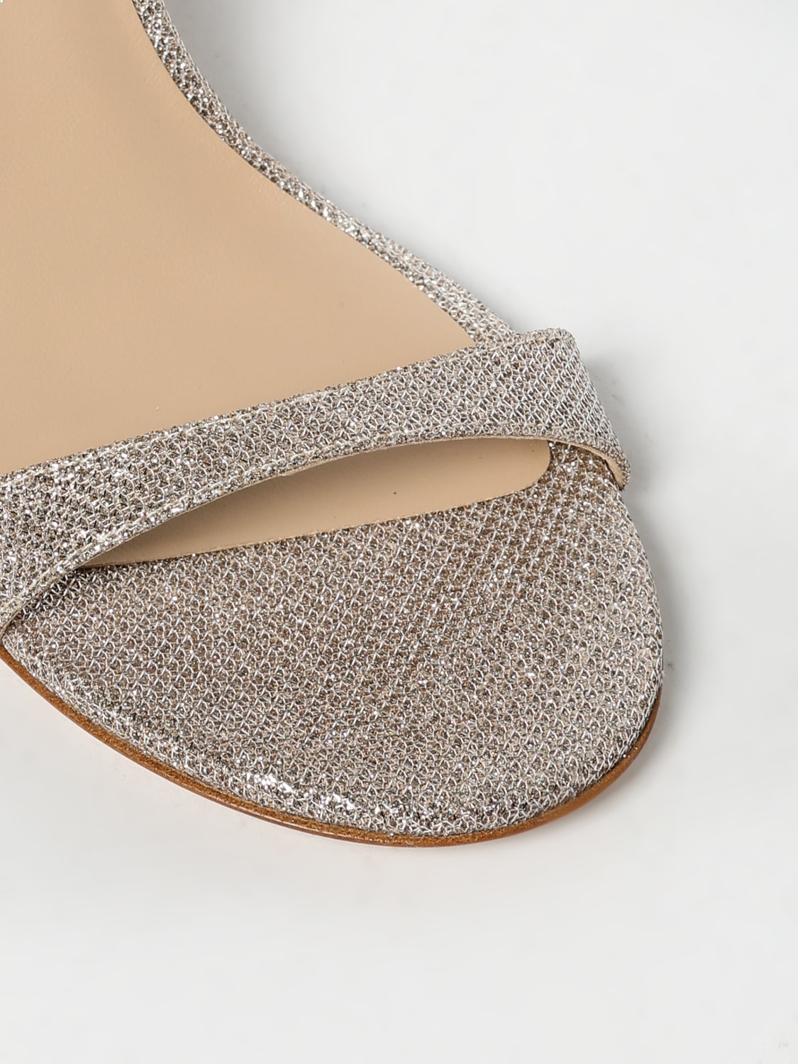 STUART WEITZMAN HEELED SANDAL: Shoes woman Stuart Weitzman, Champagne - Img 4