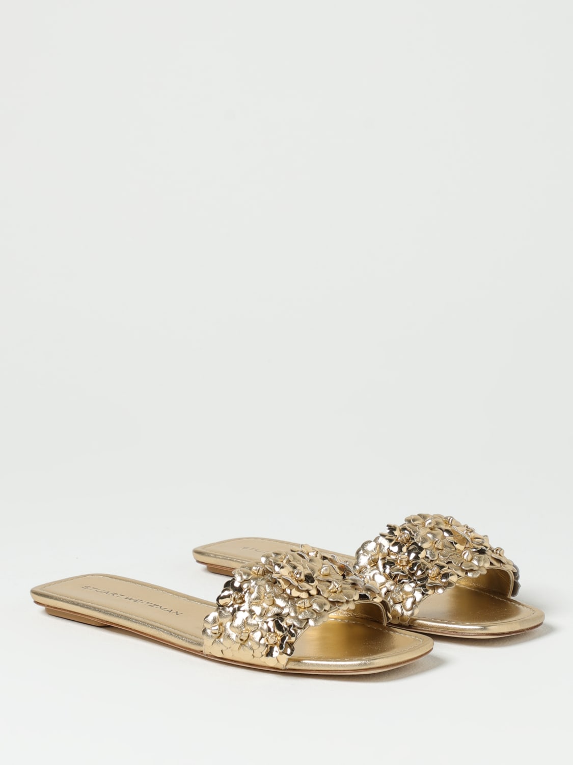 STUART WEITZMAN FLAT SANDAL: Shoes woman Stuart Weitzman, Gold - Img 2