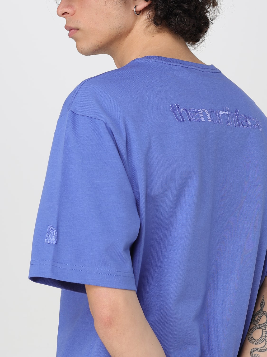 THE NORTH FACE T-SHIRT: T-shirt basic The North Face con logo posteriore, Blue - Img 3