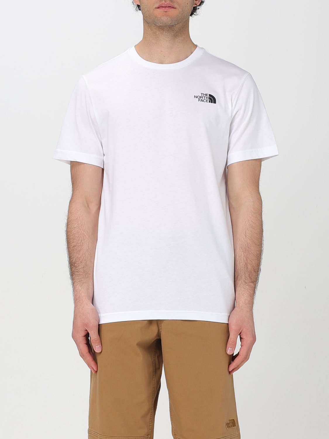 THE NORTH FACE T-SHIRT: T-shirt in cotone con stampa logo The North Face, Bianco - Img 1