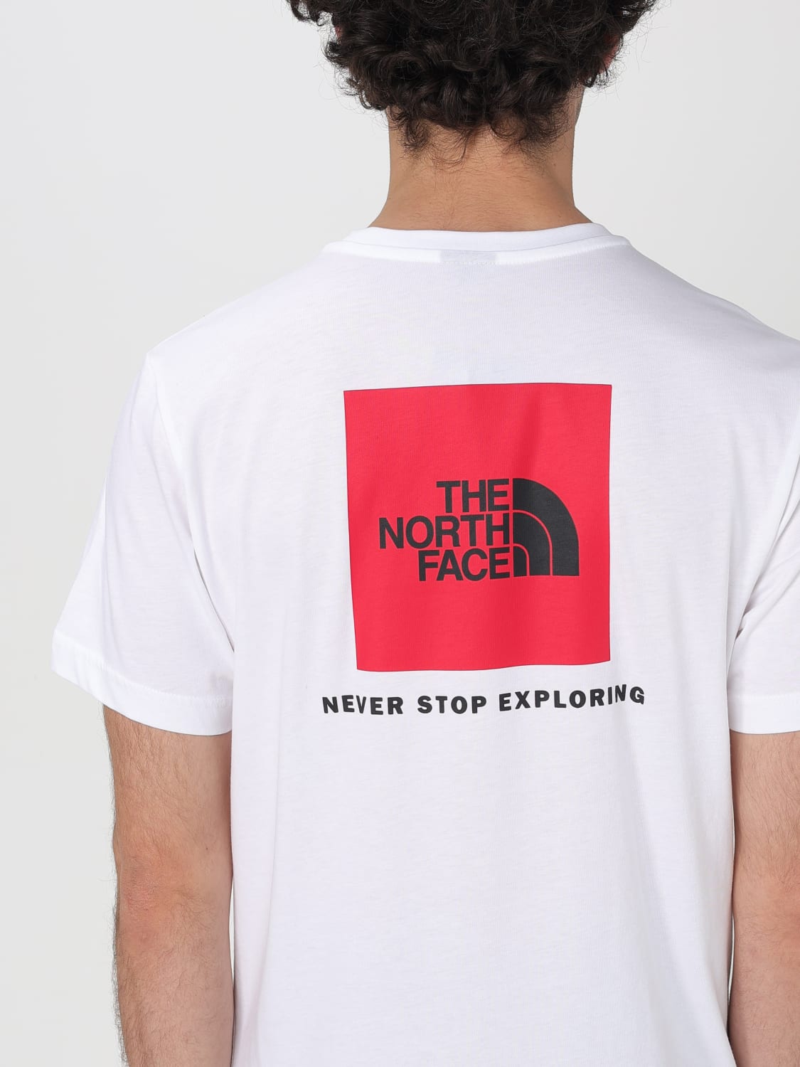 THE NORTH FACE T-SHIRT: T-shirt in cotone con stampa logo The North Face, Bianco - Img 3