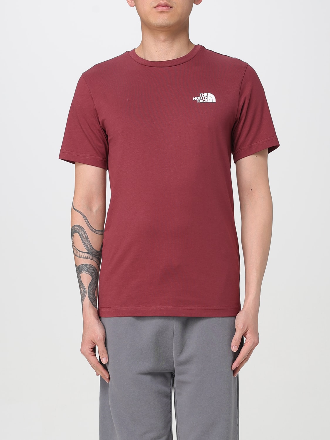 THE NORTH FACE T-SHIRT: T-shirt in cotone The North Face, Bordeaux - Img 1