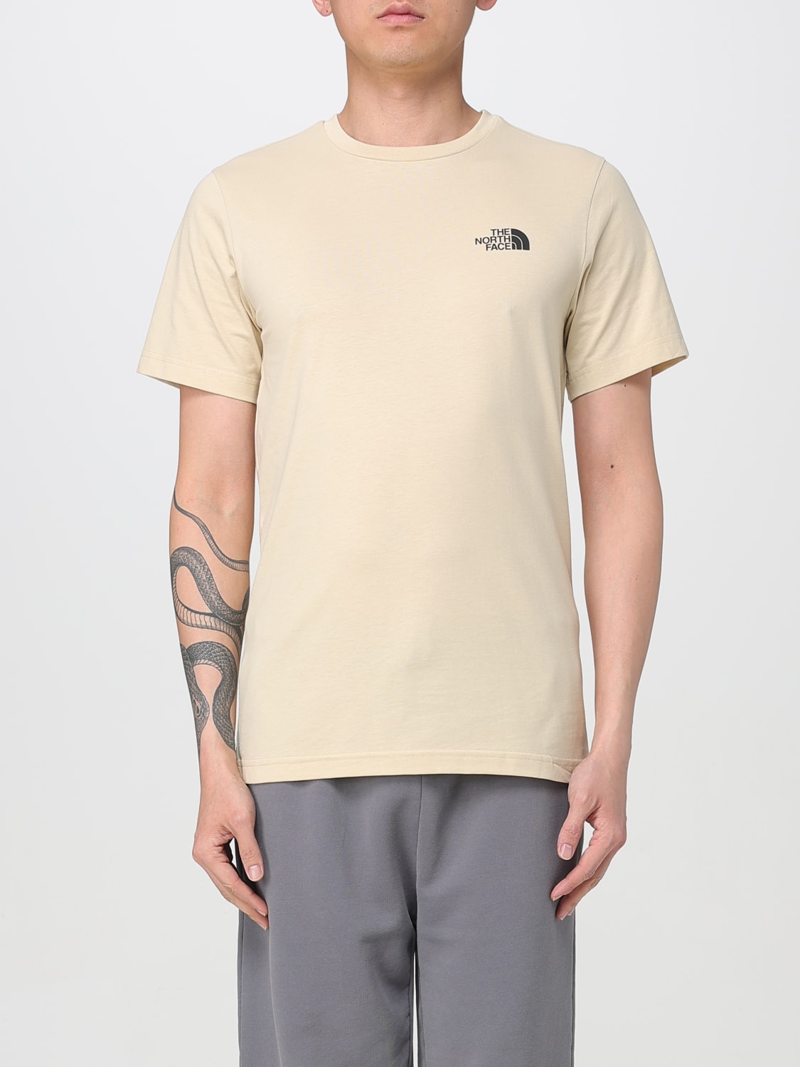 THE NORTH FACE T-SHIRT: T-shirt in cotone The North Face, Sabbia - Img 1