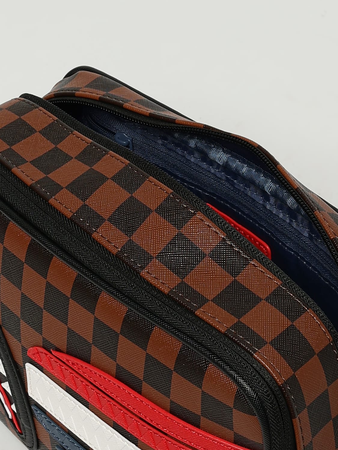 SPRAYGROUND PORTADOCUMENTI: Pochette Sprayground Toiletry Machine Francaise, Marrone - Img 3
