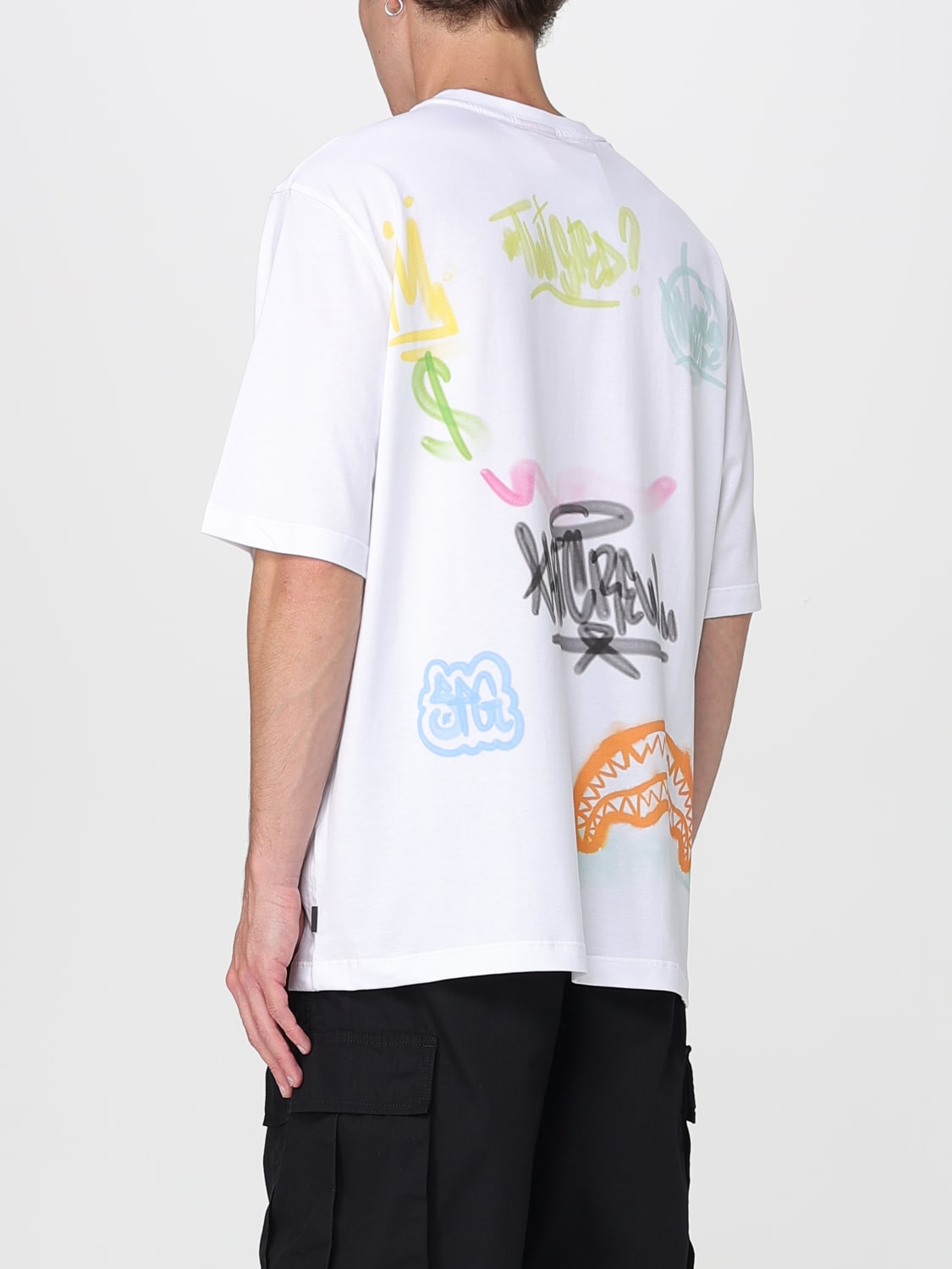 Tシャツ・カットソー SPRAYGROUND Men T-shirt White SP698 WHT SPRAYGROUND：Tシャツ メンズ - ホワイト | GIGLIO.COM