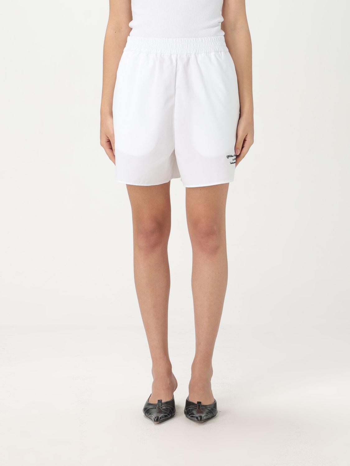 OFF-WHITE PANTALONES CORTOS: Pantalòn cortos mujer Off-white, Blanco - Img 1