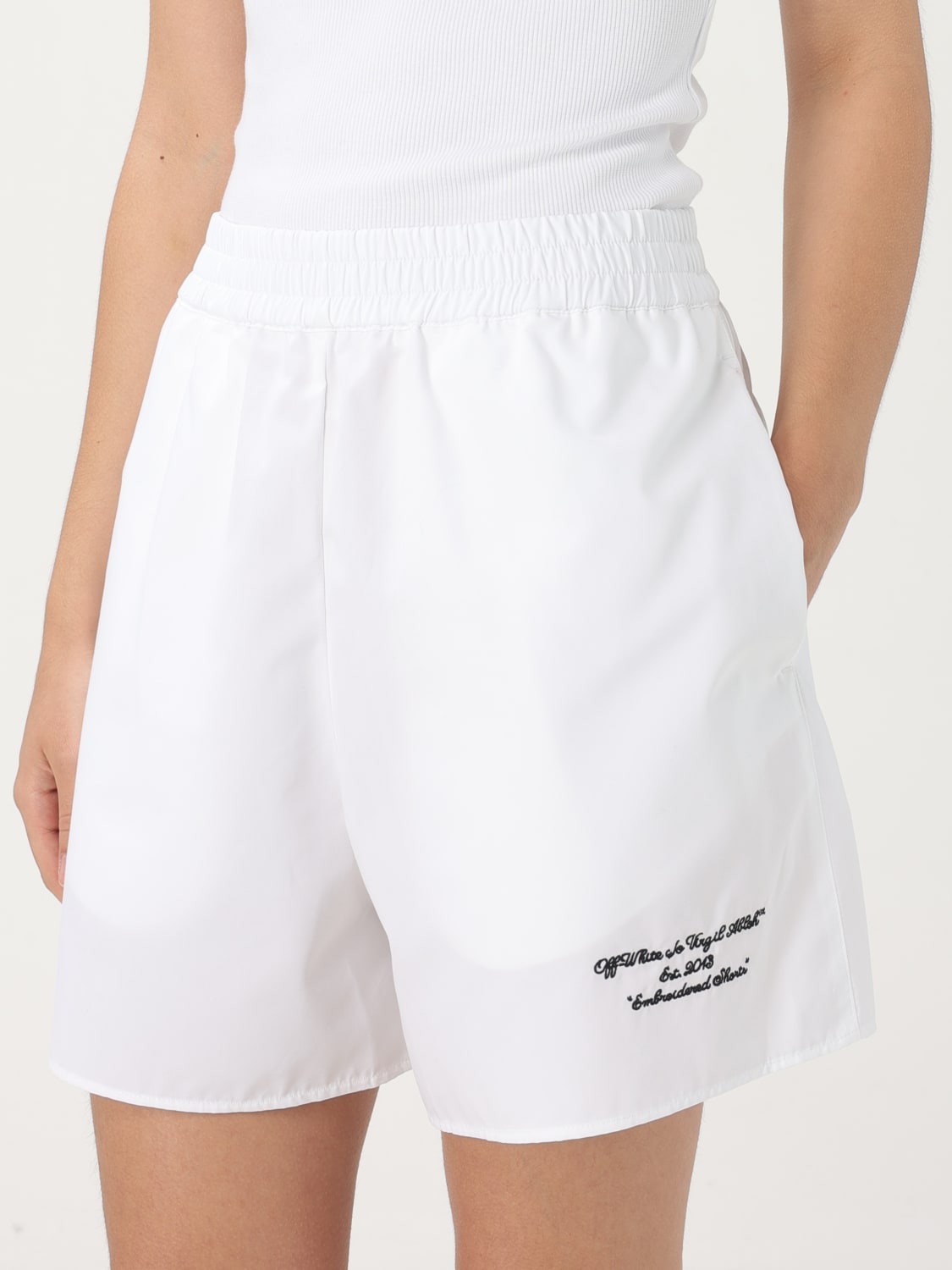 OFF-WHITE PANTALONES CORTOS: Pantalòn cortos mujer Off-white, Blanco - Img 5