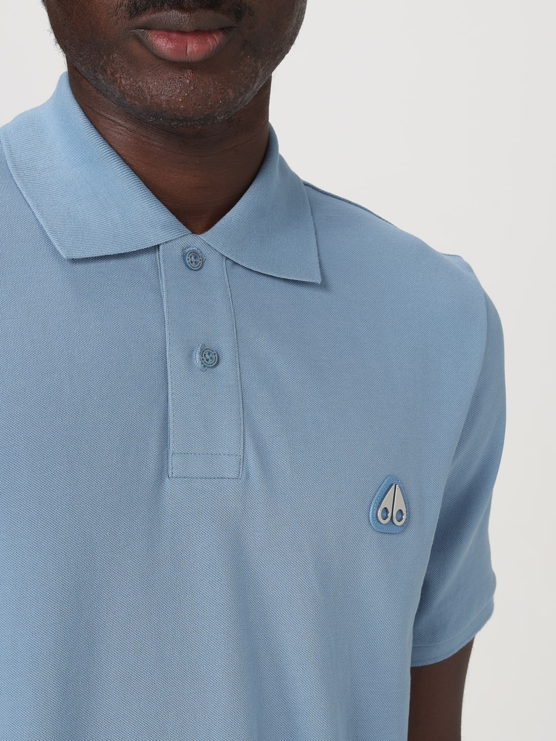 MOOSE KNUCKLES: Polo shirt men - Gnawed Blue | Moose