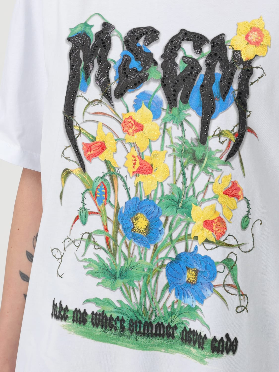 MSGM：Tシャツ レディース Kids - ホワイト | GIGLIO.COM