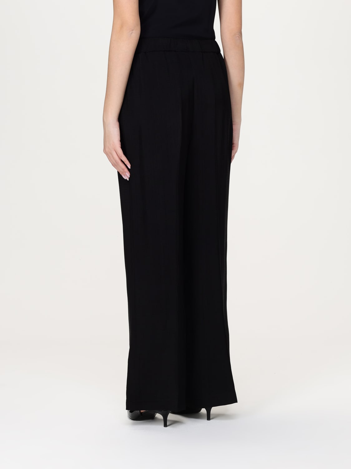 MEIMEIJ PANTALONI: Pantalone Meimeij in viscosa , Nero - Img 3