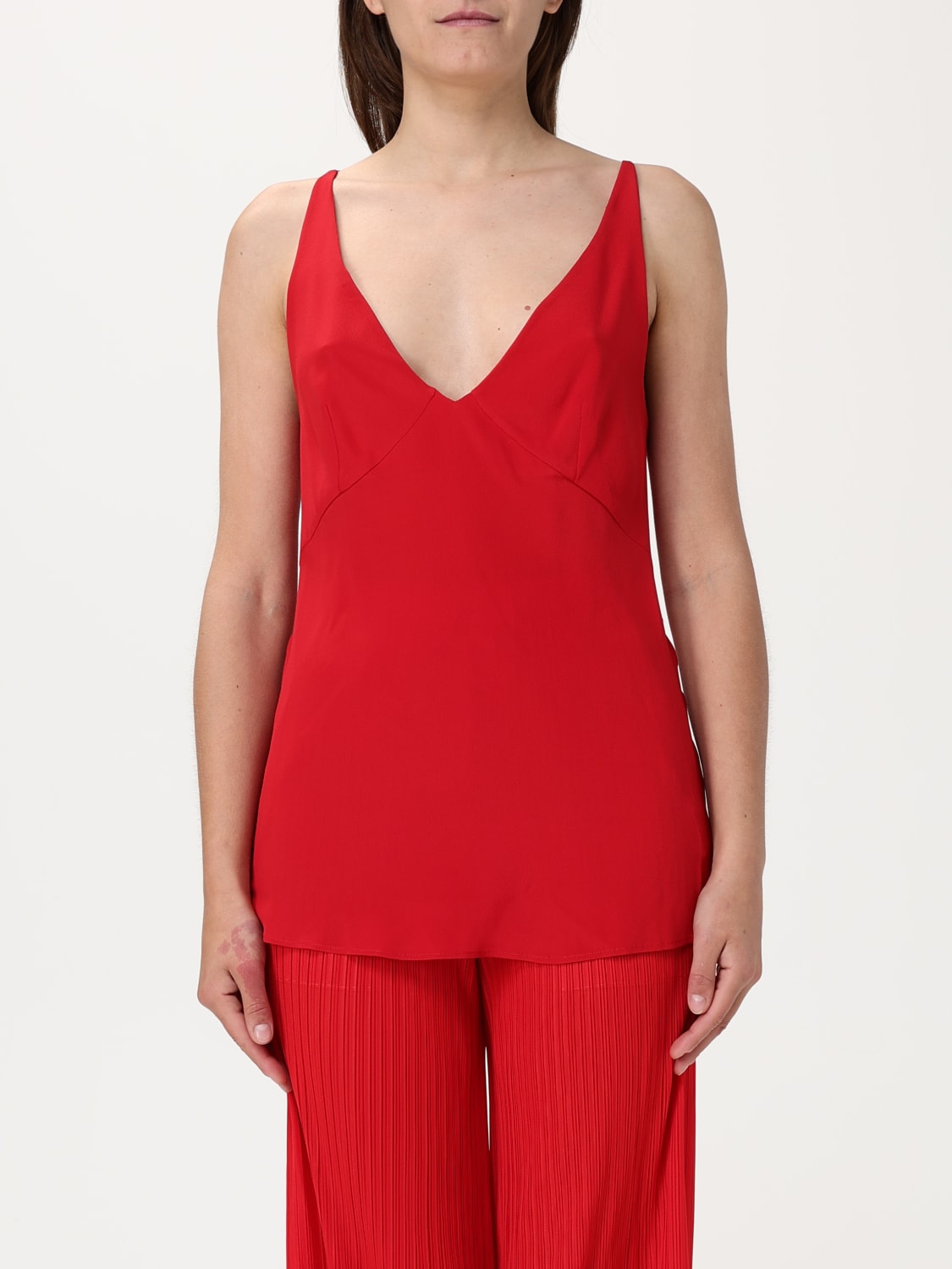 MEIMEIJ TOP: Top Meimeij in misto seta , Rosso - Img 1