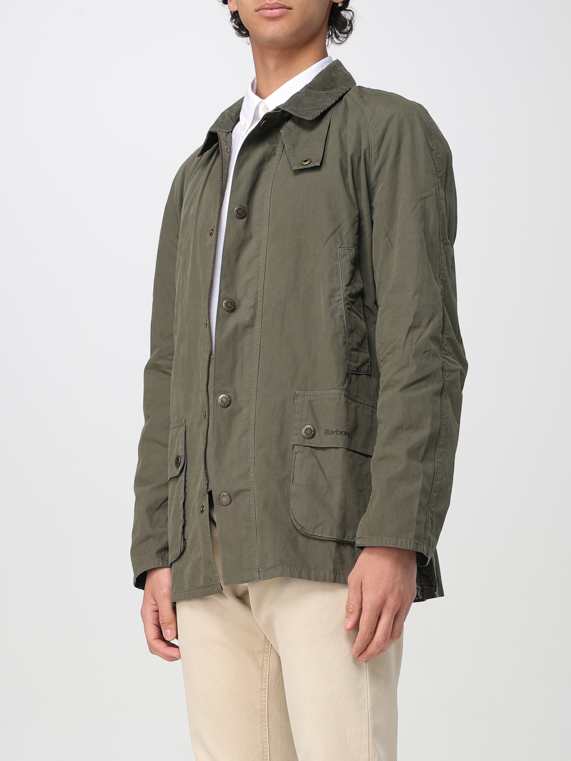 BARBOUR 外套: 外套 男士 Barbour, 橄榄绿 - Img 3