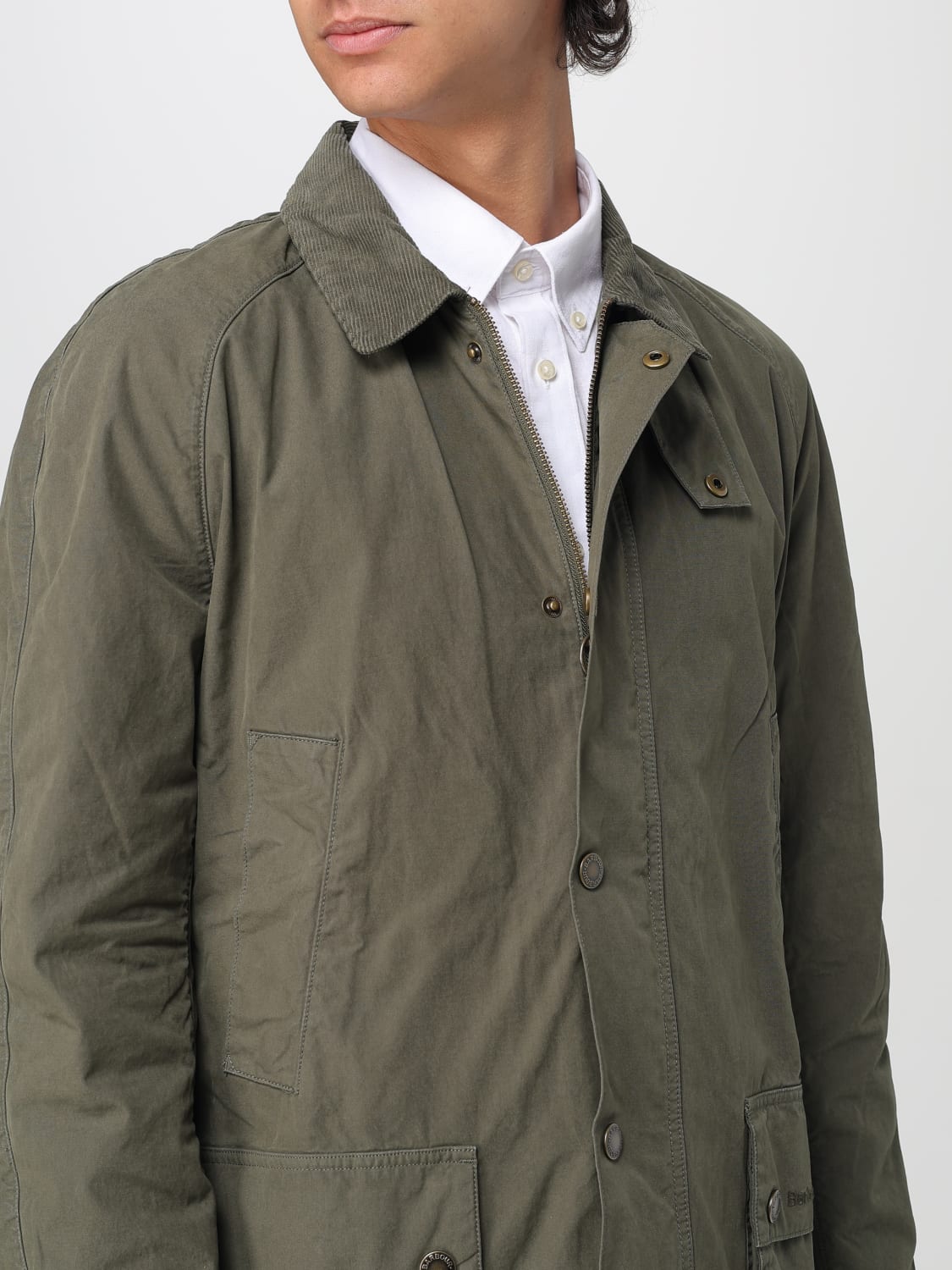 BARBOUR 外套: 外套 男士 Barbour, 橄榄绿 - Img 4