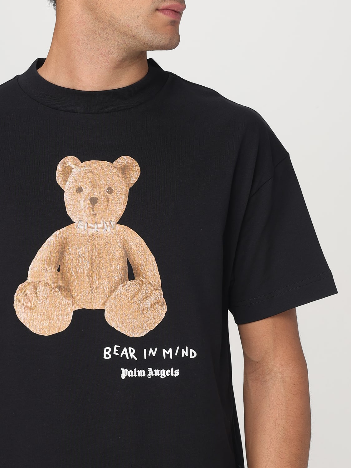 Tシャツ・カットソー PALM ANGELS Men T-shirt Black PMAA001S25JER005 1060 PALM ANGELS: T-shirt men - Black | Palm Angels t-shirt