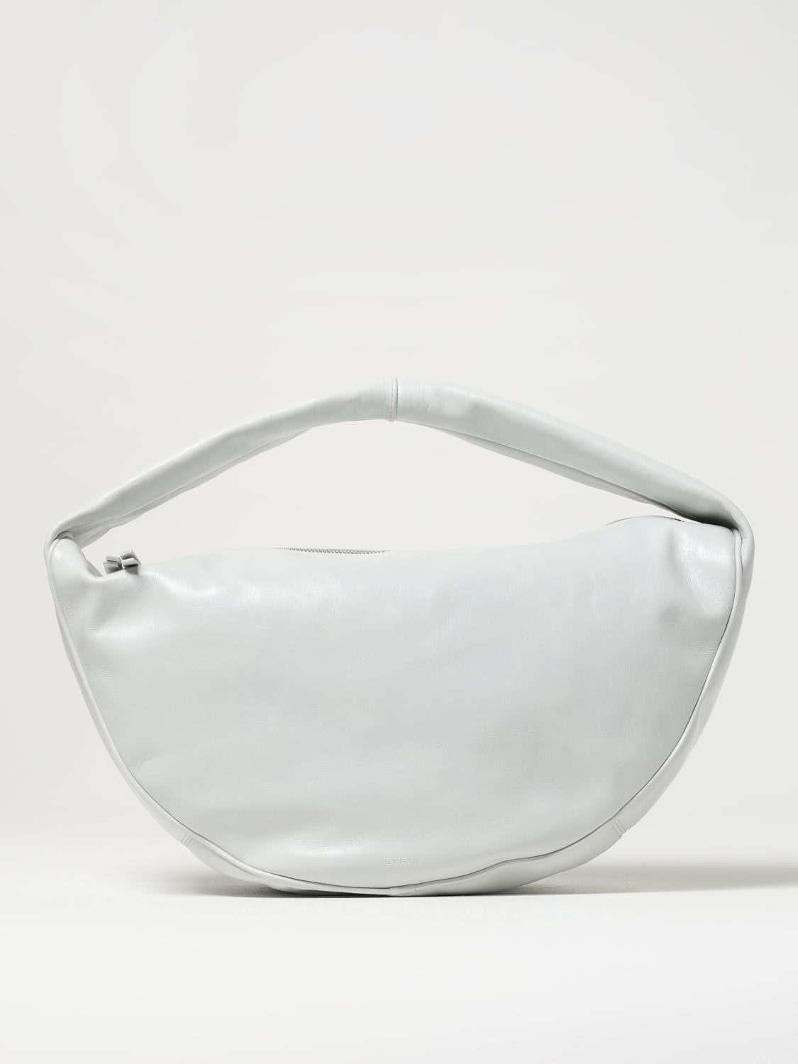BY FAR BORSA A SPALLA: Borsa Maxi Cush by Far in pelle , Bianco - Img 1