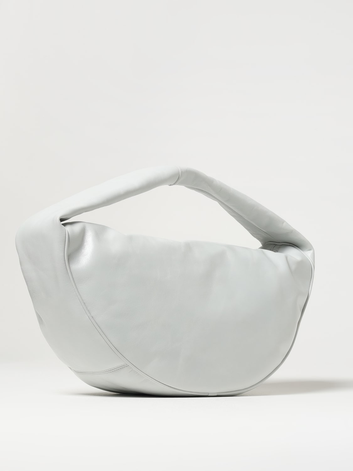 BY FAR BORSA A SPALLA: Borsa Maxi Cush by Far in pelle , Bianco - Img 2