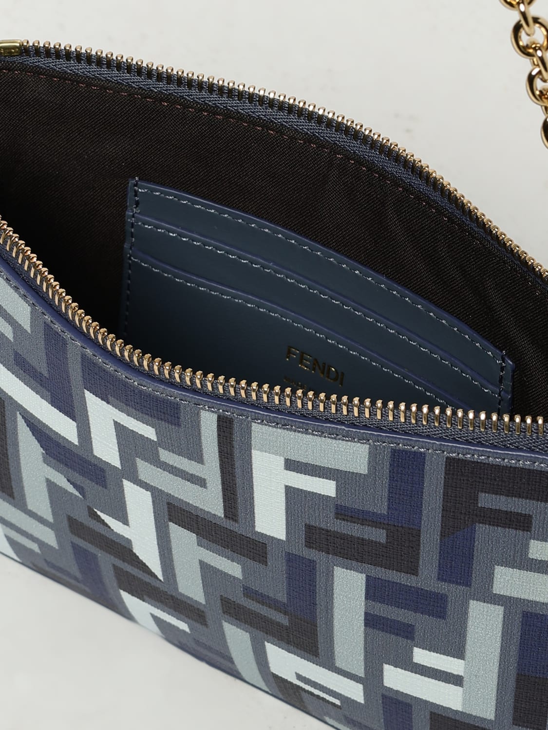 FENDI: Shoulder bag woman - Blue | Fendi shoulder bag 8BS073