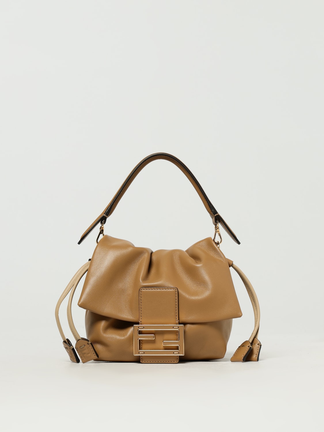 FENDI: Shoulder bag woman - Beige | Fendi mini bag 8BS105
