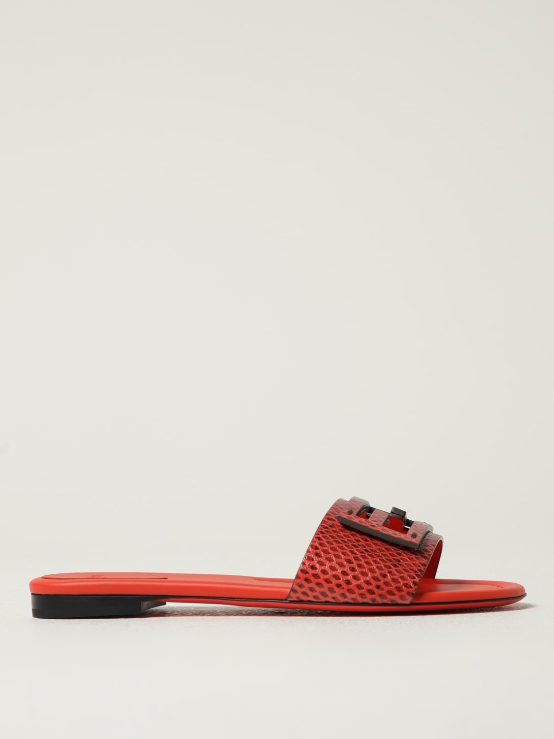 シューズ・サンダルその他 FENDI Woman Flat sandals Red 8R8136 AU30 F1SZA FENDI: Shoes woman - Red | Fendi flat sandals 8R8136 AU30