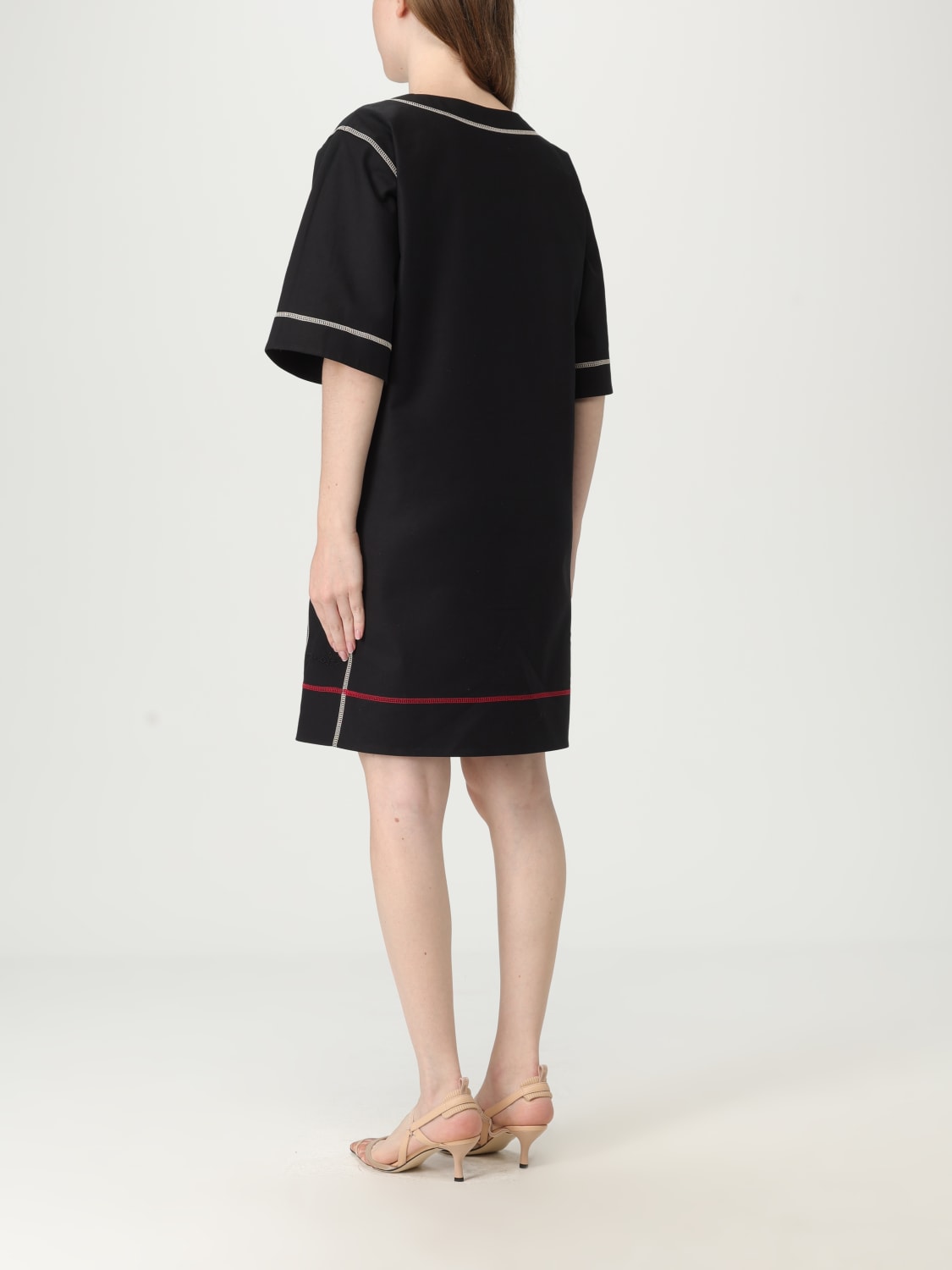 FENDI ABITO: Abito Fendi in cotone , Nero - Img 3