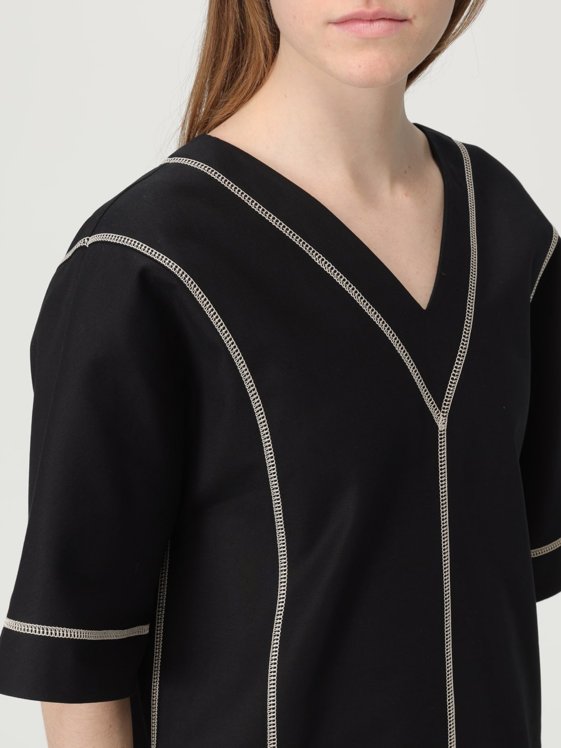 FENDI ABITO: Abito Fendi in cotone , Nero - Img 5