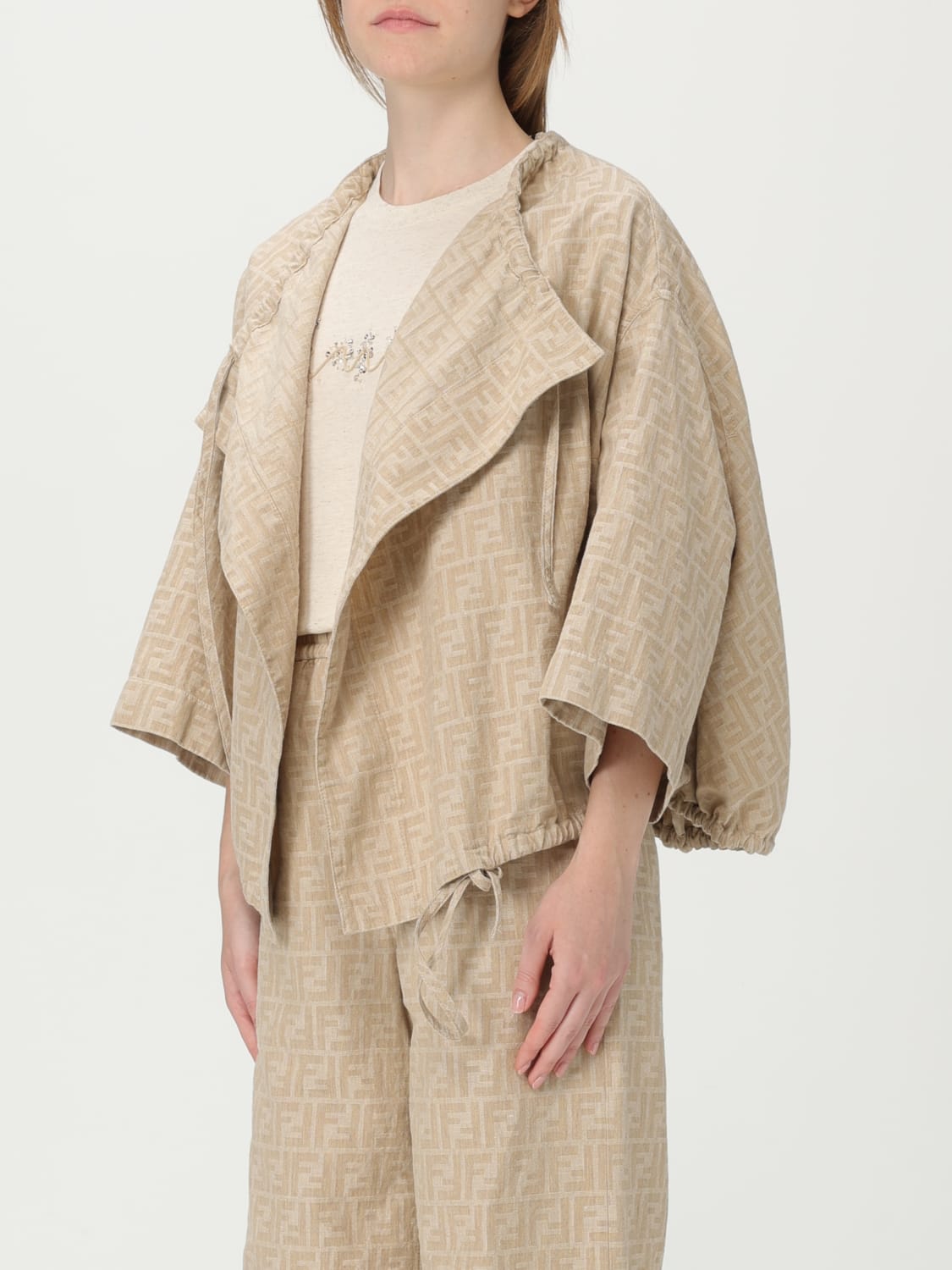 アウターその他 FENDI Woman Blazer Beige FLF825 ASMF F1SAZ FENDI: Blazer woman - Beige | Fendi blazer FLF825 ASMF