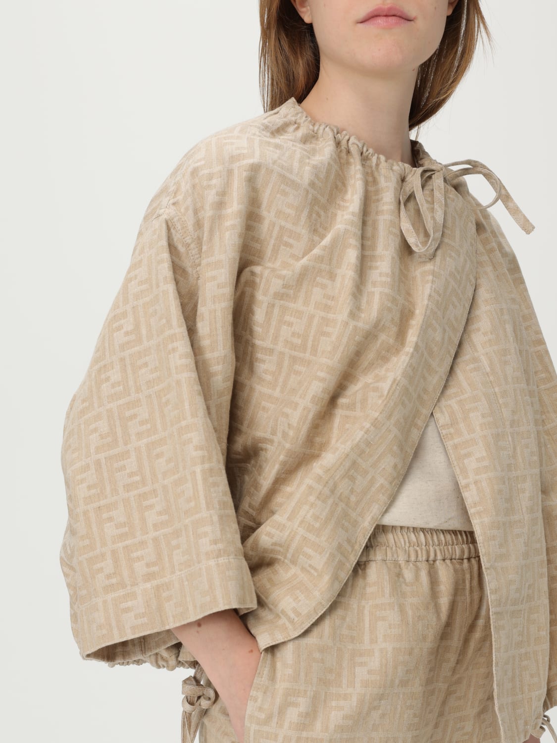 アウターその他 FENDI Woman Blazer Beige FLF825 ASMF F1SAZ FENDI: Blazer woman - Beige | Fendi blazer FLF825 ASMF