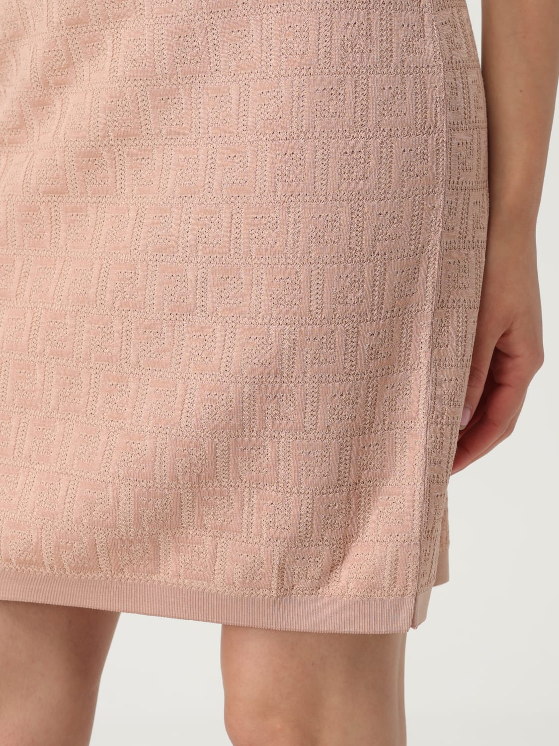 ワンピース FENDI Woman Dress Pink FZDD61 AUZR F1SAU Dress Cotton Pink | Fendi