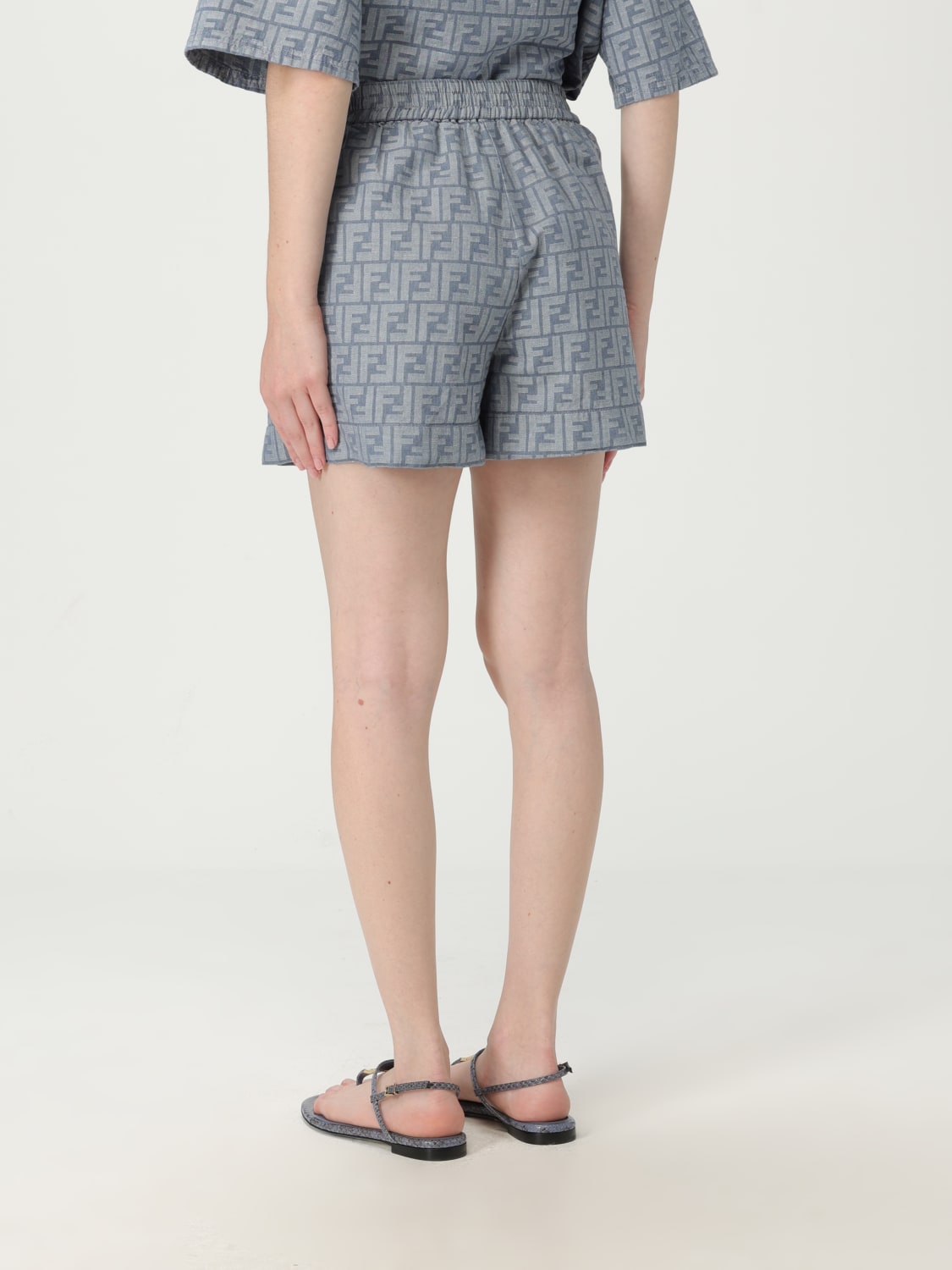 FENDI: Pants woman - Blue | Fendi short FLP870 ASMF online