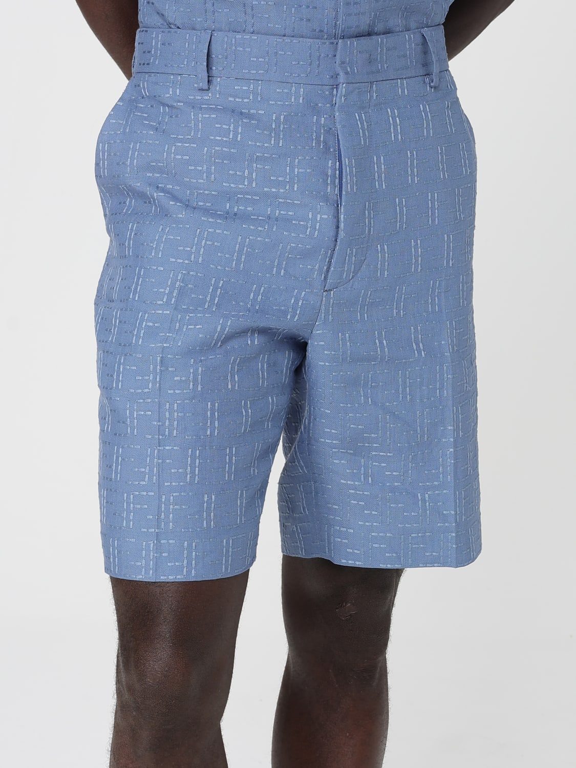 パンツ FENDI SS25 Navy blue viscose blend pant (FR6646AUJX F0QB0) Fendi Blue High-Waisted White Stitch Trousers Fendi