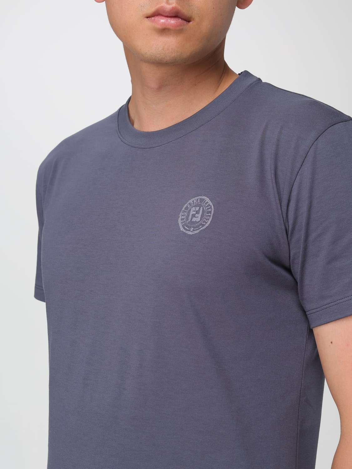 Tシャツ・カットソー FENDI Men T-shirt Blue FY1319 AV0H F0PTH T-Shirt Cotton Blue | Fendi