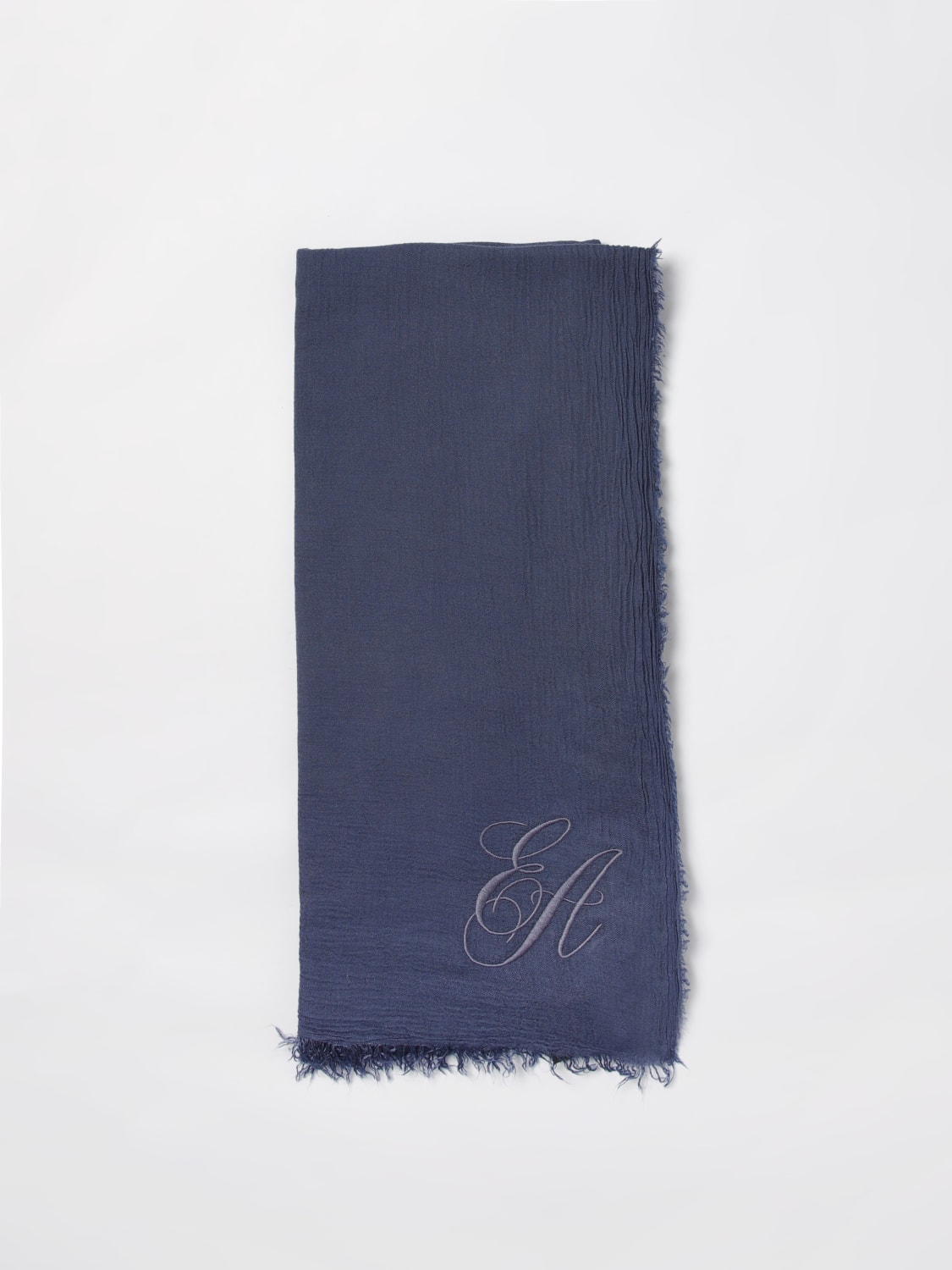 EMPORIO ARMANI: Neck scarf woman - Gnawed Blue | Emporio