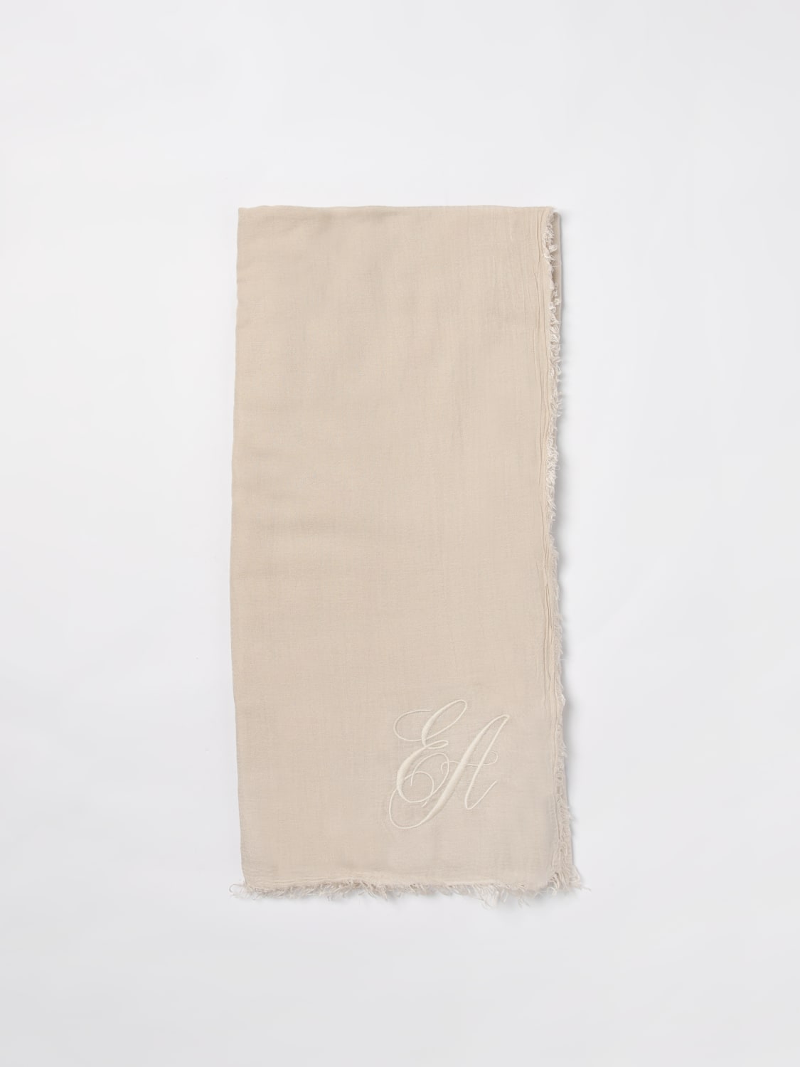 EMPORIO ARMANI SCARF: Neck scarf woman Emporio Armani, Beige - Img 1