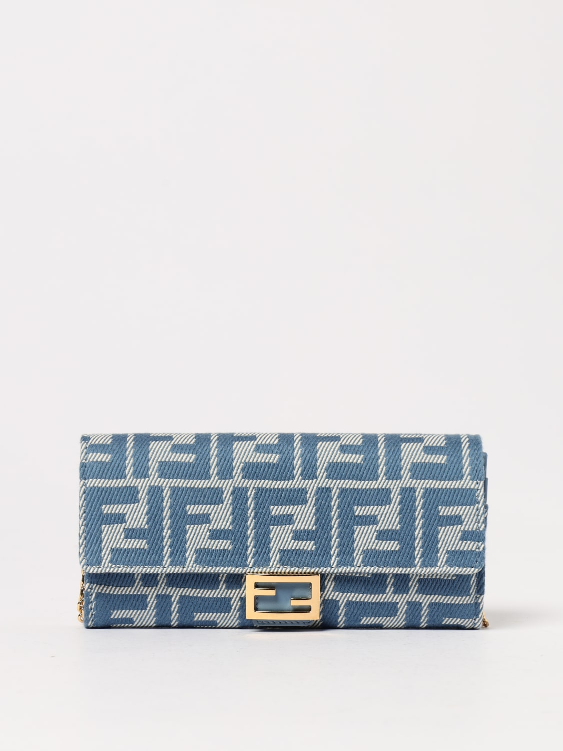 FENDI CARTERA: Cartera mujer Fendi, Azul Claro - Img 1