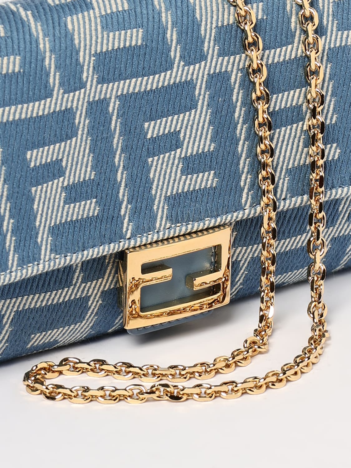 財布・小物その他 FENDI Woman Wallet Gnawed Blue 8M0365 AUNJ F1SKL FENDI: Wallet woman - Gnawed Blue | Fendi wallet 8M0365 AUNJ