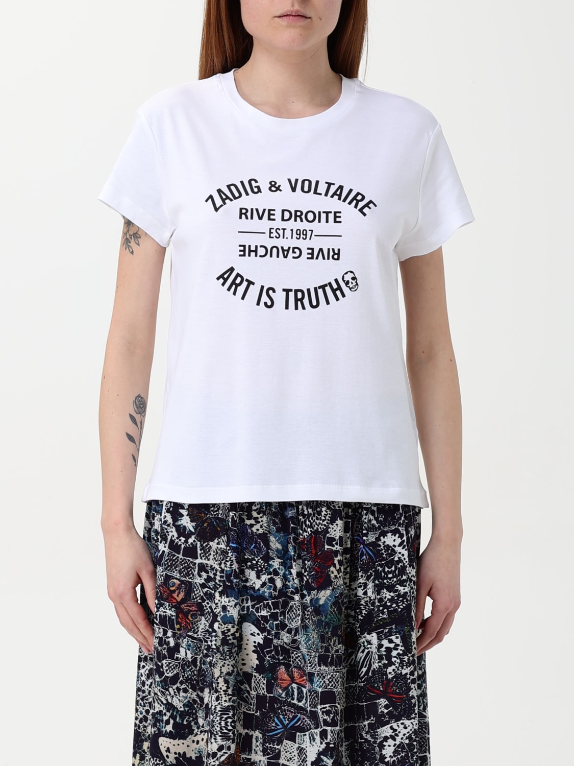 Tシャツ・カットソー ZADIG & VOLTAIRE Woman T-Shirt White JWTS02769 101 ZADIG & VOLTAIRE: T-shirt woman - White | Zadig & Voltaire t