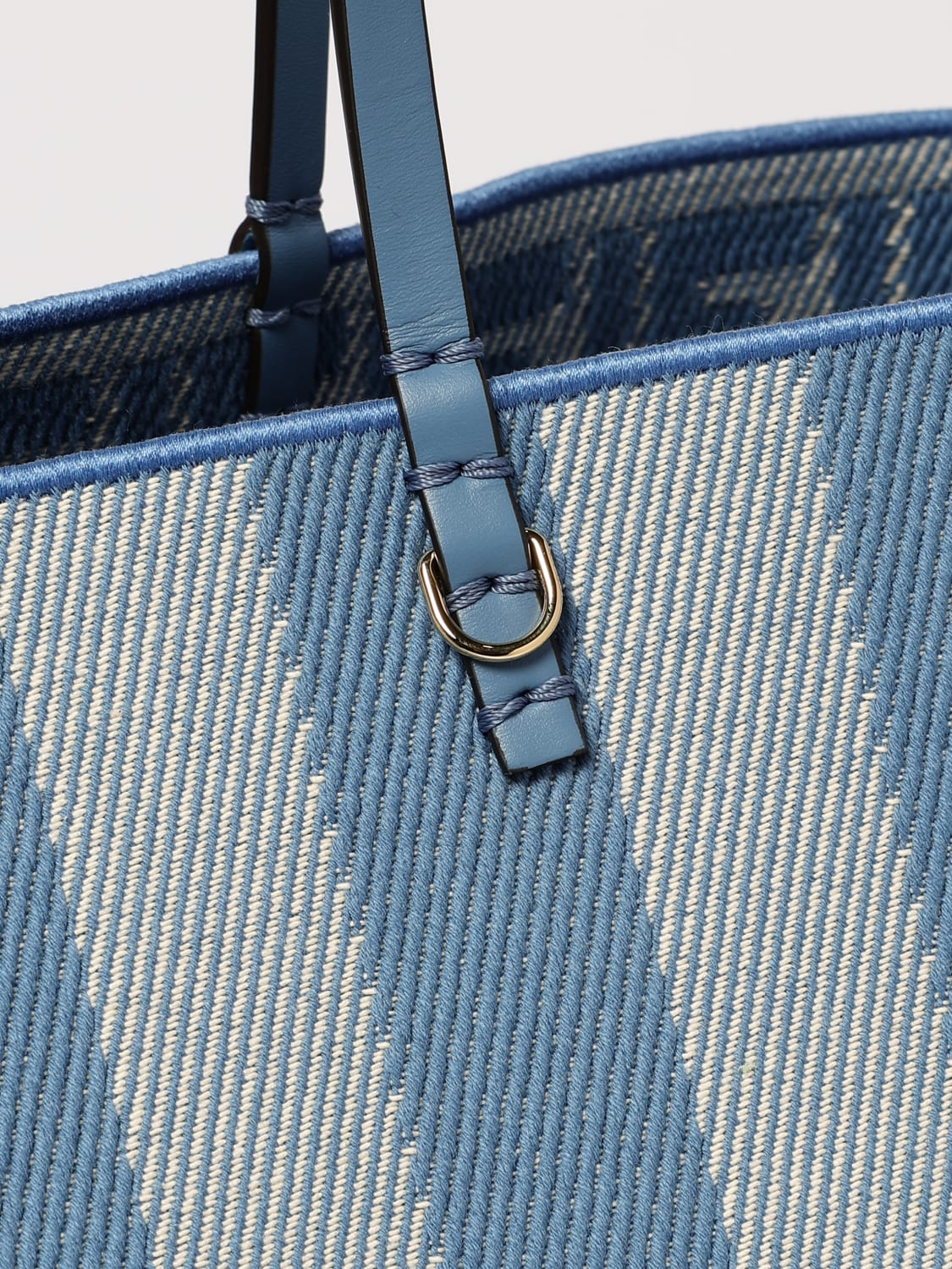 トートバッグ FENDI Woman Tote bags Blue 8BH425AUPJ F1SKL FENDI: Shoulder bag woman - Gnawed Blue | Fendi tote bags