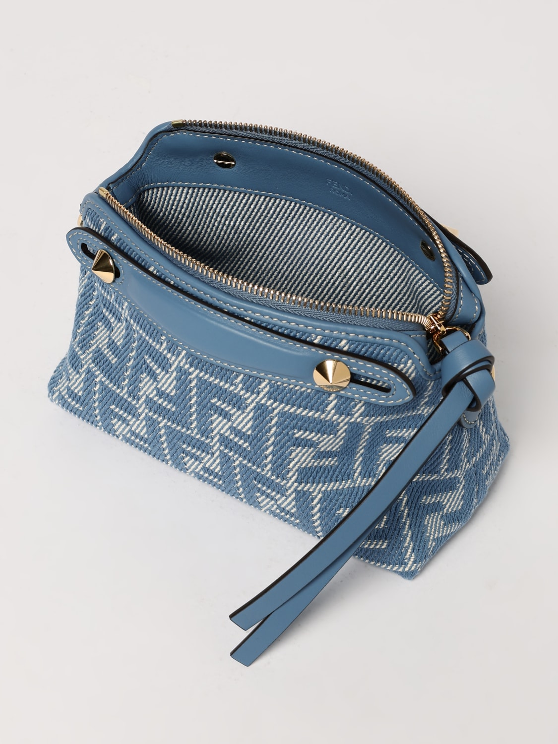 ショルダーバッグ・ポシェット FENDI Women Shoulder Bags 8BS098 AUPX 1 BLUE FENDI: Shoulder bag woman - Gnawed Blue | Fendi mini bag