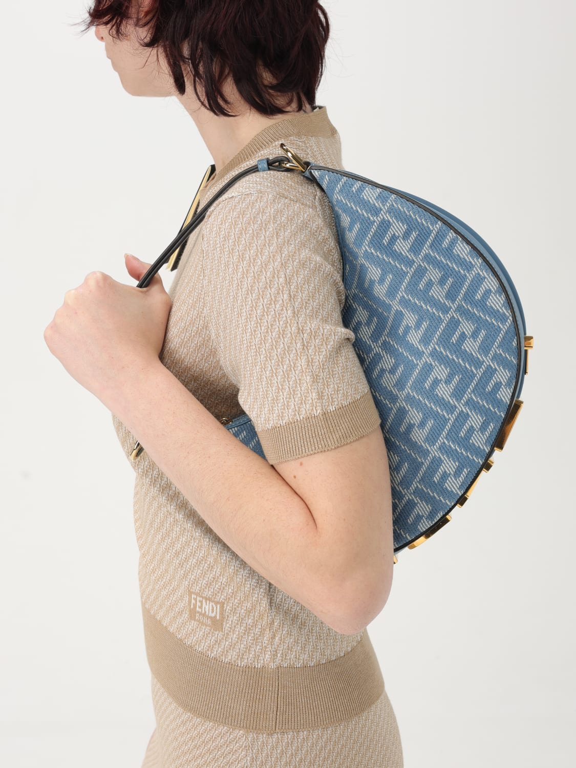 ショルダーバッグ・ポシェット FENDI Woman Shoulder bag Blue 8BR798 AUPX F1SNB FENDI: Shoulder bag woman - Blue | Fendi shoulder bag 8BR798
