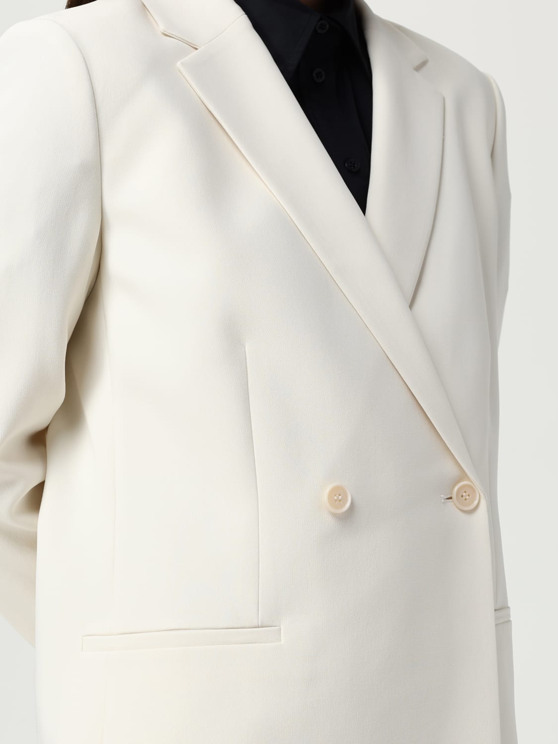 THEORY GIACCA: Blazer Theory a doppiopetto in crepe, Naturale - Img 3