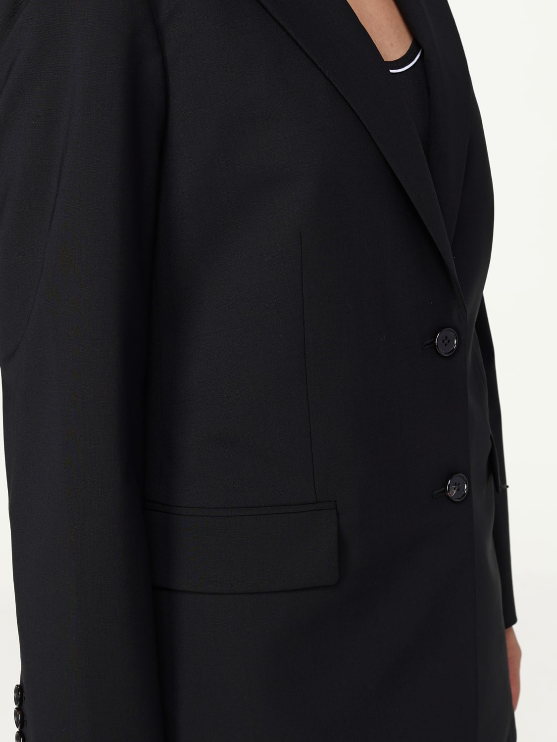 アウターその他 THEORY Woman Blazer Black P0101111 001 Stretch Wool Relaxed Blazer | Theory