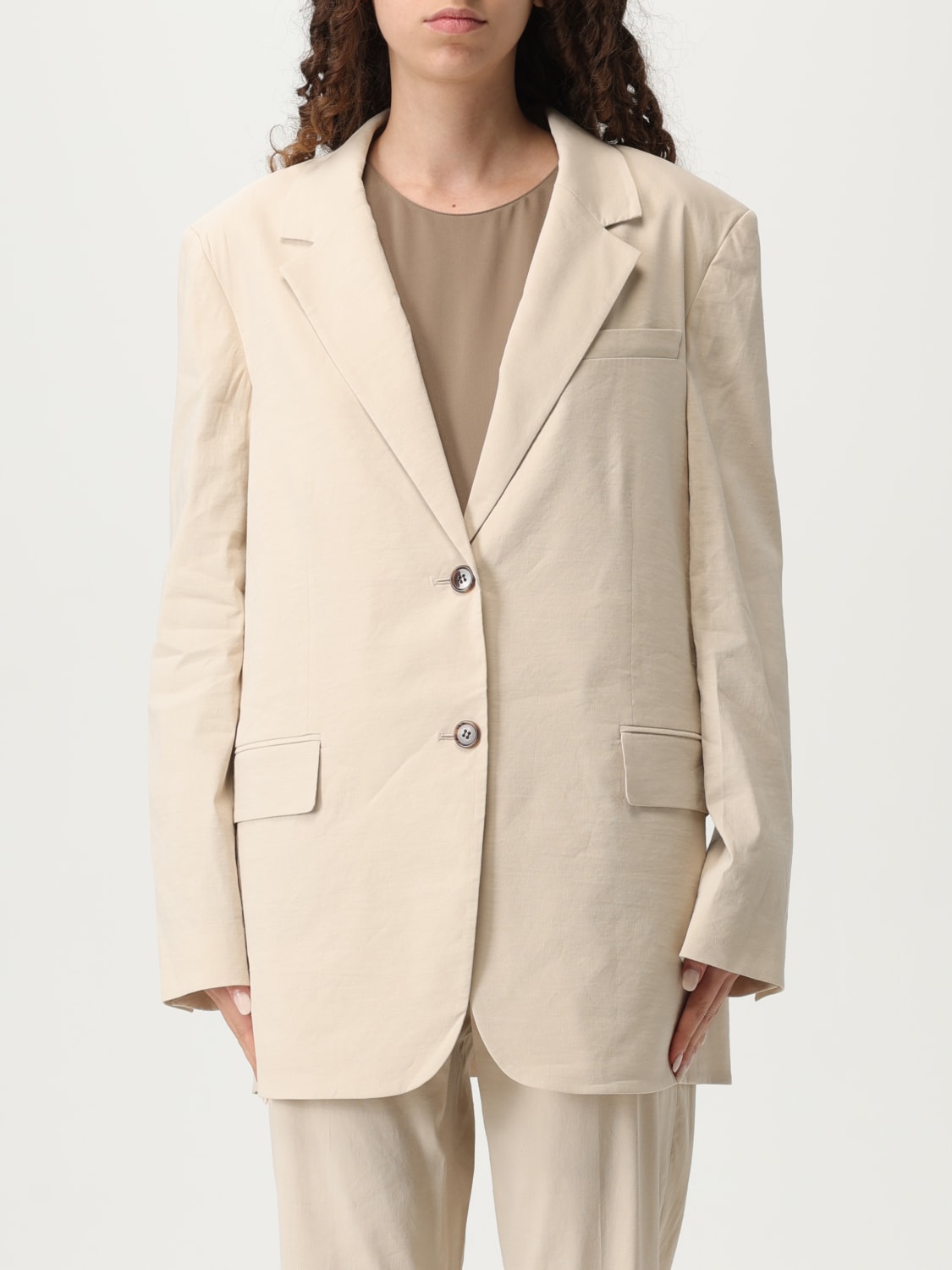 THEORY BLAZER: Blazer Theory a monopetto, Beige - Img 1