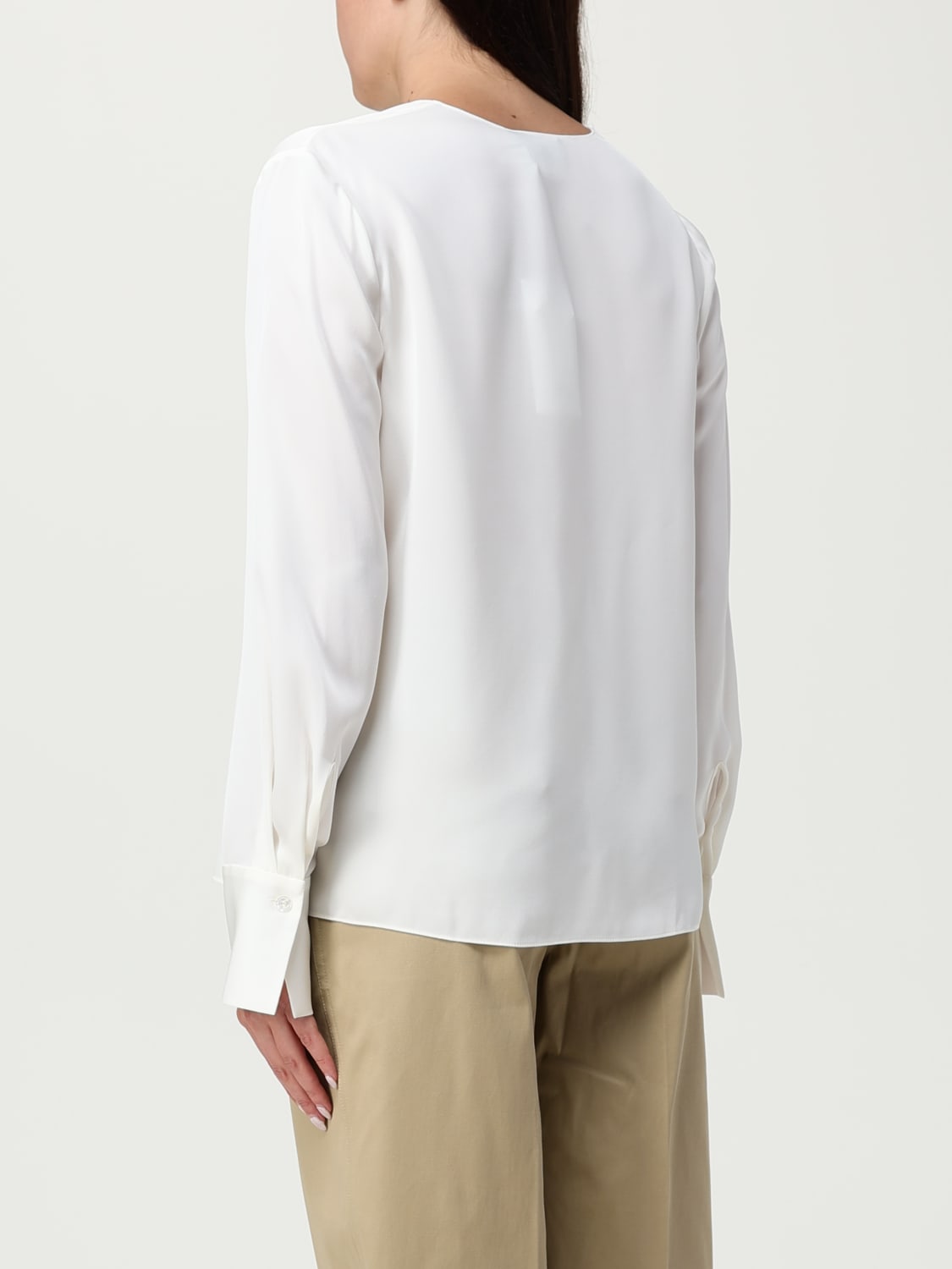 THEORY TOP: Blusa in seta Theory , Avorio - Img 2